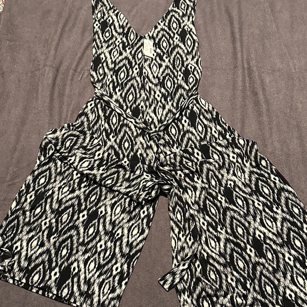 Maurices maternity Monochrome Geometric Jumpsuit